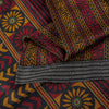 Sanskriti Vintage Soft Dark Red Saree Pure Woolen Floral Print Sari 6+YD Fabric