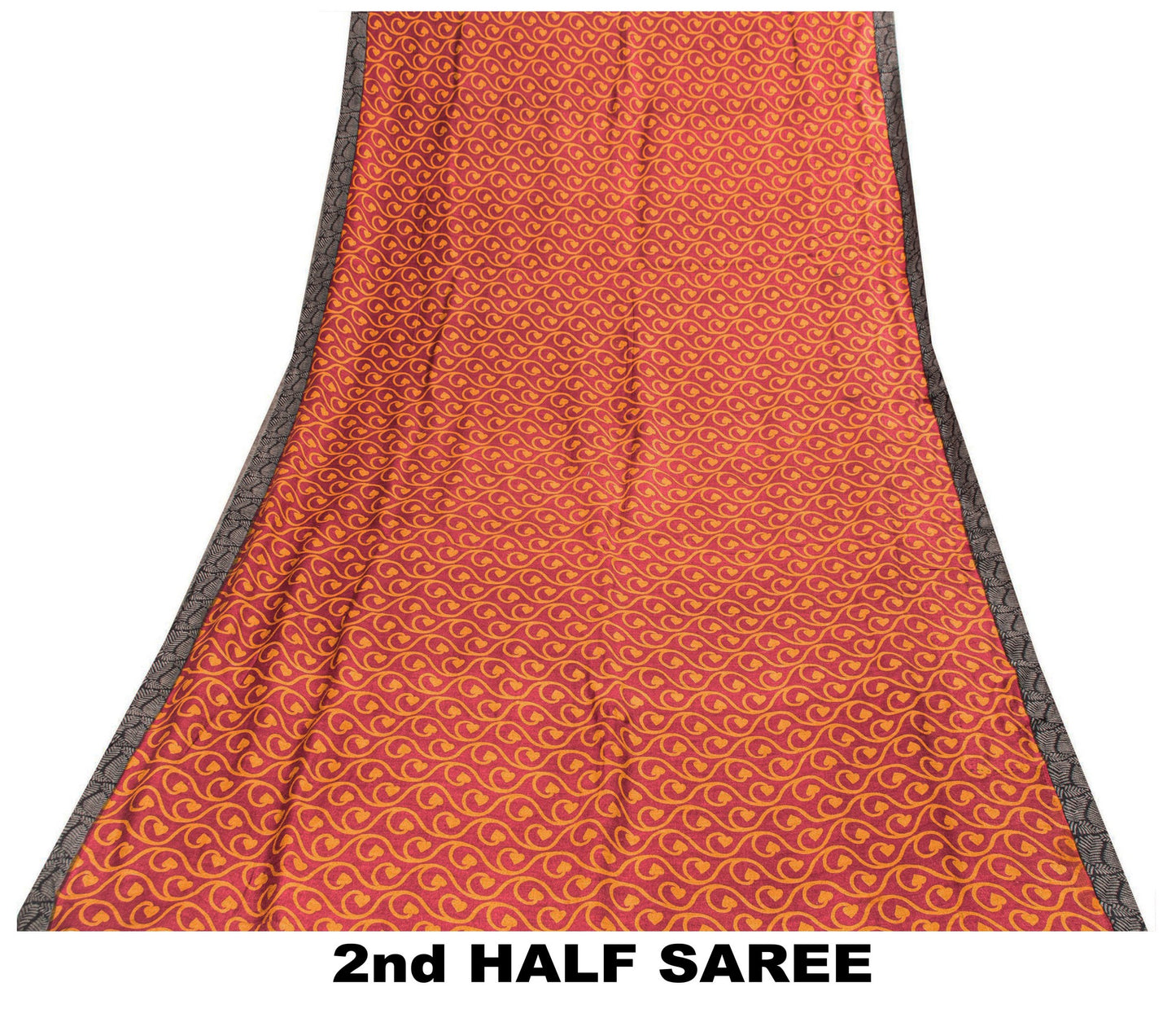 Sanskriti Vintage Purple Soft Sarees Pure Woolen Floral Print Sari 5.5+YD Fabric