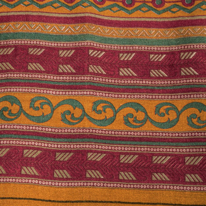 Sanskriti Vintage Purple Soft Sarees Pure Woolen Floral Print Sari 5.5+YD Fabric