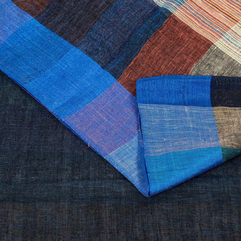 Sanskriti Vintage Multicolor Sarees Pure Khadi Cotton Handcrafted 5.5+YD Fabric