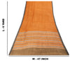 Sanskriti Vintage Soft Orange Pure Woolen Saree Spiral Vine Print Sari 6YD Craft