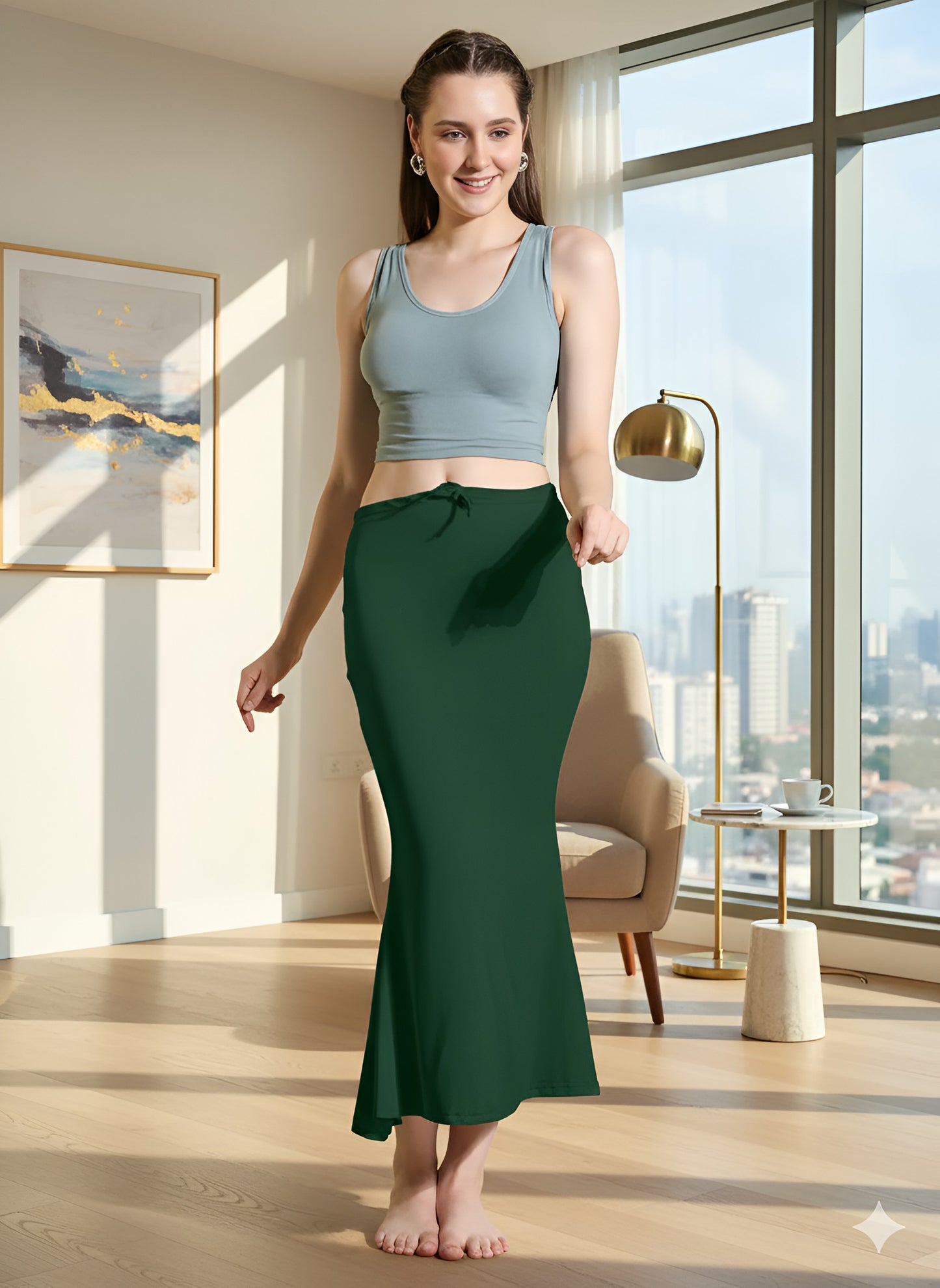 Sanskriti Vintage Women Cotton Blended Saree Shapewear Regular Petticoat