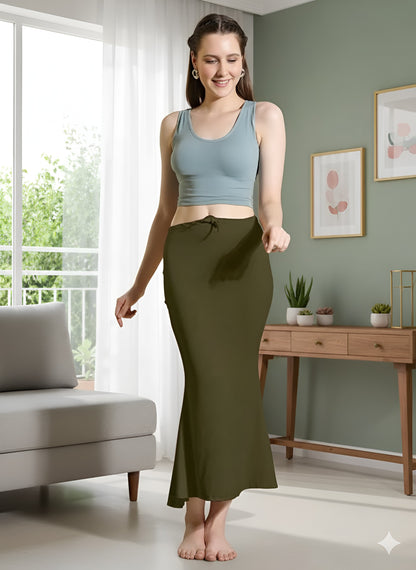 Sanskriti Vintage Women Cotton Blended Saree Shapewear Regular Petticoat