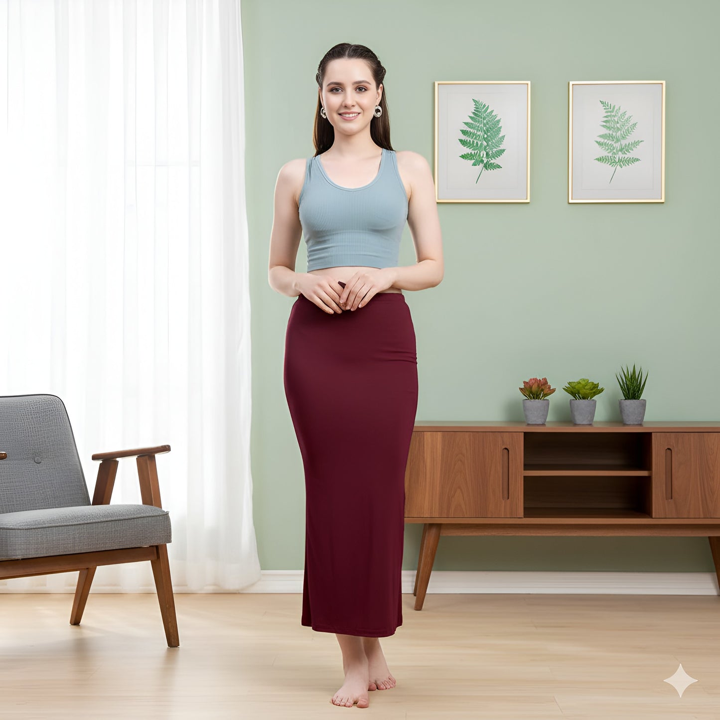 Sanskriti Vintage Women Cotton Blended Saree Shapewear Regular Petticoat