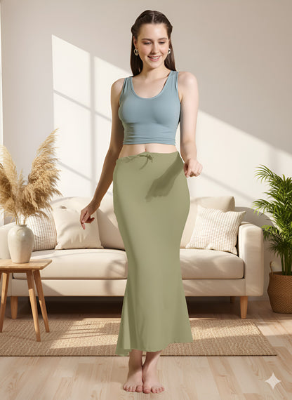 Sanskriti Vintage Women Cotton Blended Saree Shapewear Regular Petticoat