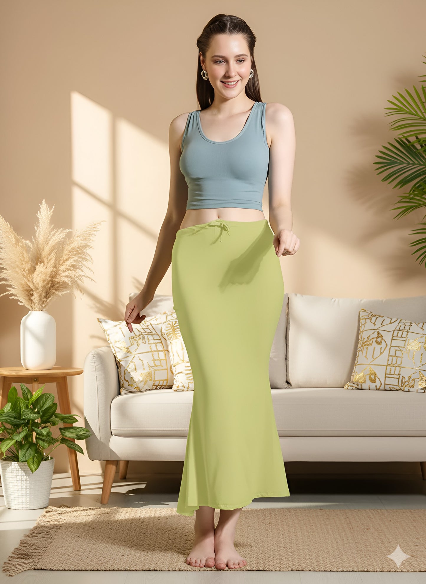 Sanskriti Vintage Women Cotton Blended Saree Shapewear Regular Petticoat