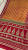 Sanskriti Vintage Sarees Indisk Orange Ren Bomuldstrykt Sari 5+ yard Håndværksstof