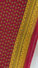 Sanskriti Vintage Sarees Indian Red Pure Cotton Floral Printed Sari 5+yd Fabric