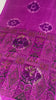 Sanskriti Vintage Sarees Purple Indian Pure Silk Printed Sari 6+yd Craft Fabric
