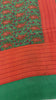 Sanskriti Vintage Sarees Green Indian Pure Crepe Printed Sari 5+yd Craft Fabric