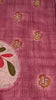 Sanskriti Vintage Sarees Pink 100%Pure Crepe Silk Printed Sari 5+yd Craft Sustainable Fabric