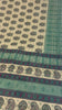 Sanskriti Vintage Sarees Indian Green Pure Cotton Printed Sari 5+yd Craft Fabric