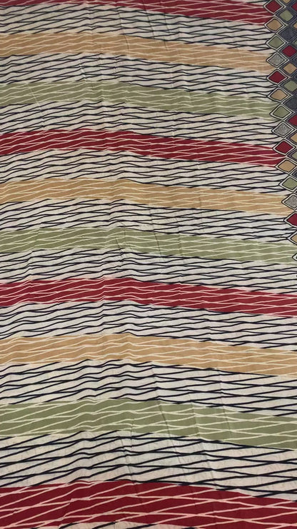 Сари из натурального шелка Sanskriti Vintage, многослойное, напечатанное, 5+ ярдов, ткань для рукоделия из экологически чистой ткани