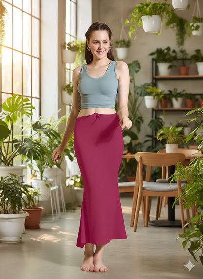 Sanskriti Vintage Women Cotton Blended Saree Shapewear Regular Petticoat