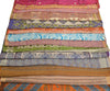 Sanskriti Vintage Printed Pure Silk Used Sarees Lot Old Sari Fabrics By Kilo