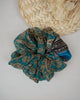 Sanskriti Vintage Handmade Silk 5/10 Pcs Scrunchies Upcycled Silk Hair Ties, Assorted Colors Eco Friendly Soft Oversized Ponytail Holders