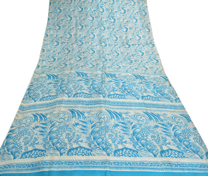 Sanskriti Vintage Printed Pure Silk Used Sarees Lot Old Sari Fabrics By Kilo