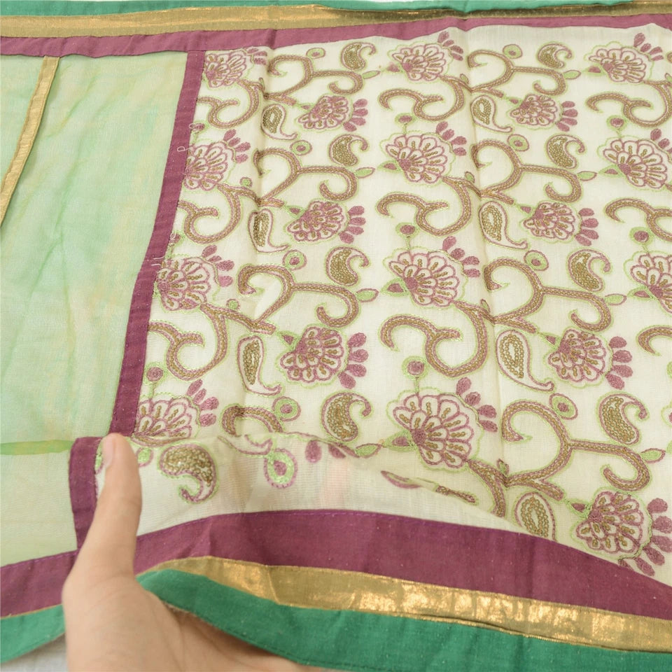 Bæredygtigt Dupatta-stof i bulk - Sanskriti Vintage genbrugt bomuldsdupatta til håndværk og projekter