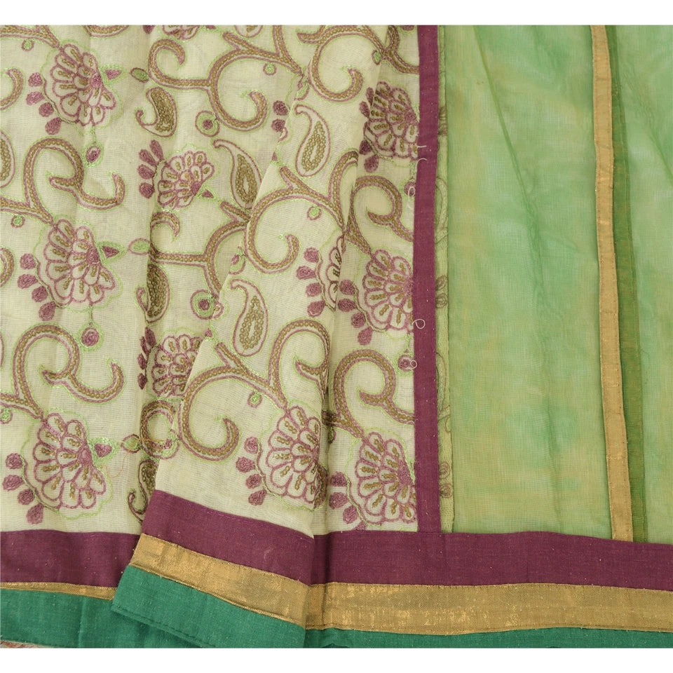 Bæredygtigt Dupatta-stof i bulk - Sanskriti Vintage genbrugt bomuldsdupatta til håndværk og projekter