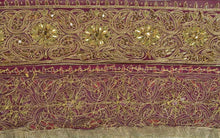 Load image into Gallery viewer, Antique Vintage Saree Border Hand Beaded Indian Craft Trims Lace 3.2&quot;W +5 Yard
