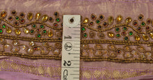 Load image into Gallery viewer, Antique Vintage Saree Border Hand Beaded Woven Indian Craft Trims Lace 2&quot;W +1 Yd

