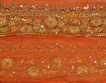 Load image into Gallery viewer, Antique Vintage Saree Border Hand Beaded Indian Craft Trims Lace 3&quot;W +1 Yard
