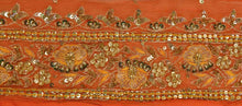 Load image into Gallery viewer, Antique Vintage Saree Border Hand Beaded Indian Craft Trims Lace 3&quot;W +1 Yard
