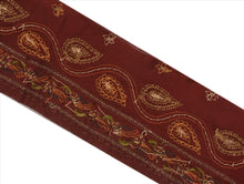 Load image into Gallery viewer, Antique Vintage Saree Border Hand Embroidered Craft Trims Lace 2.5&quot;W +1 Yard
