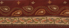 Load image into Gallery viewer, Antique Vintage Saree Border Hand Embroidered Craft Trims Lace 2.5&quot;W +1 Yard
