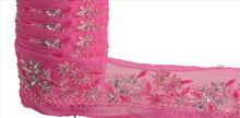 Load image into Gallery viewer, Antique Vintage Saree Border Hand Beaded Indian Craft Trims Lace 2.5&quot;W +1 Yard
