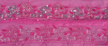 Load image into Gallery viewer, Antique Vintage Saree Border Hand Beaded Indian Craft Trims Lace 2.5&quot;W +1 Yard

