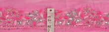 Load image into Gallery viewer, Antique Vintage Saree Border Hand Beaded Indian Craft Trims Lace 2.5&quot;W +1 Yard
