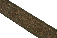 Load image into Gallery viewer, Antique Vintage Saree Border Hand Embroidered Craft Trims Lace 2.5&quot;W +1 Yard
