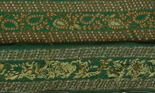 Load image into Gallery viewer, Antique Vintage Saree Border Hand Embroidered Craft Trims Lace 3.5&quot;W +1 Yard
