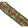 Sanskriti Vintage Sari Border Hand Beaded Woven 1 Yd Trim Sewing Green Lace