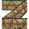 Sanskriti Vintage Sari Border Hand Beaded Woven 1 Yd Trim Sewing Green Lace