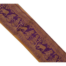 Load image into Gallery viewer, Sanskriti Vintage Sari Border 2 YD Craft Trim Woven Baluchari Sewing Decor Lace
