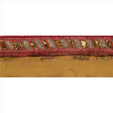 Load image into Gallery viewer, Sanskriti Vintage Sari Border Hand Embroidered 2YD Indian Trim Sewing Cream Lace
