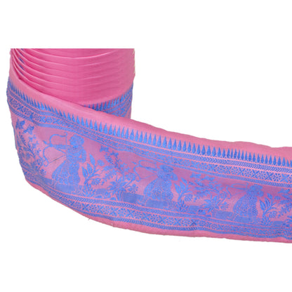 Sanskriti Vintage Sari Border Woven Baluchari 1 Yd Craft Trim Sewing 4"W Lace