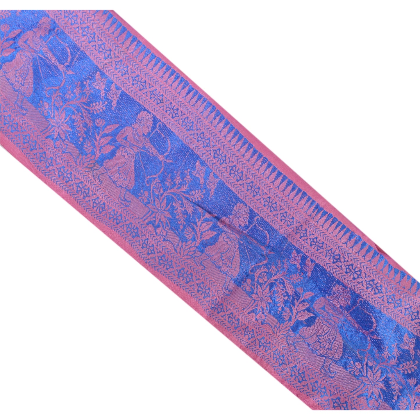 Sanskriti Vintage Sari Border Woven Baluchari 1 Yd Craft Trim Sewing 4"W Lace