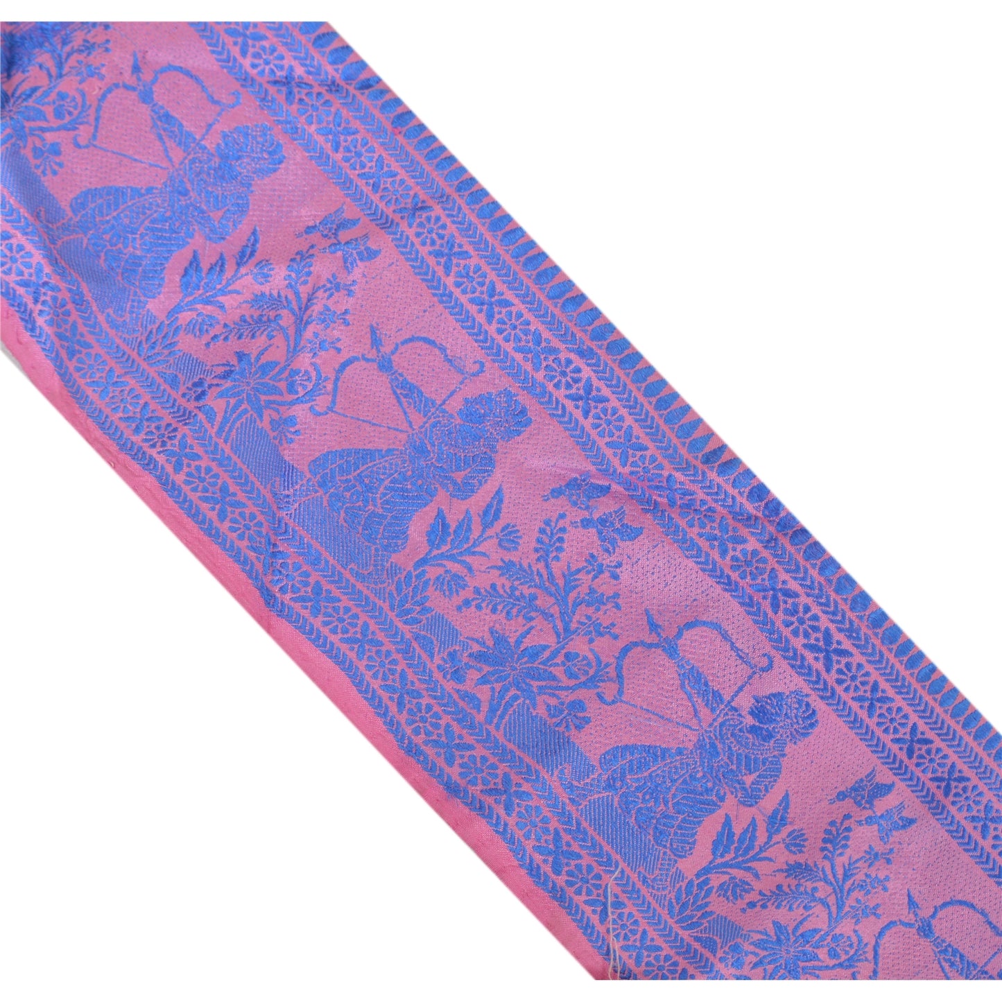 Sanskriti Vintage Sari Border Woven Baluchari 1 Yd Craft Trim Sewing 4"W Lace