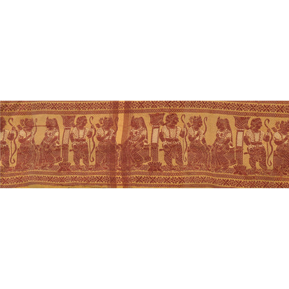 Винтажное санскритское сари из тканого балучари с каймой, 1 ярд, швейная отделка для рукоделия, кружево шириной 3,3 дюйма