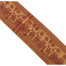 Load image into Gallery viewer, Sanskriti Vintage Sari Border Woven Baluchari 8 YD Craft Trim Sewing 3.3&quot;W Lace
