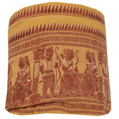 Винтажное санскритское сари из тканого балучари с каймой, 1 ярд, швейная отделка для рукоделия, кружево шириной 3,3 дюйма