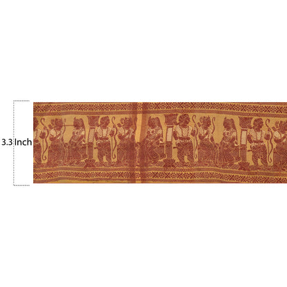 Винтажное санскритское сари из тканого балучари с каймой, 1 ярд, швейная отделка для рукоделия, кружево шириной 3,3 дюйма