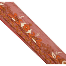 Load image into Gallery viewer, Sanskriti Vintage Sari Border 5 YD Craft Dark Red Trim Hand Beaded Sewing Lace
