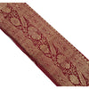 Sanskriti Vintage 1 Yd Trim Dark Red Sari Border Woven Brocade Craft Sewing Lace