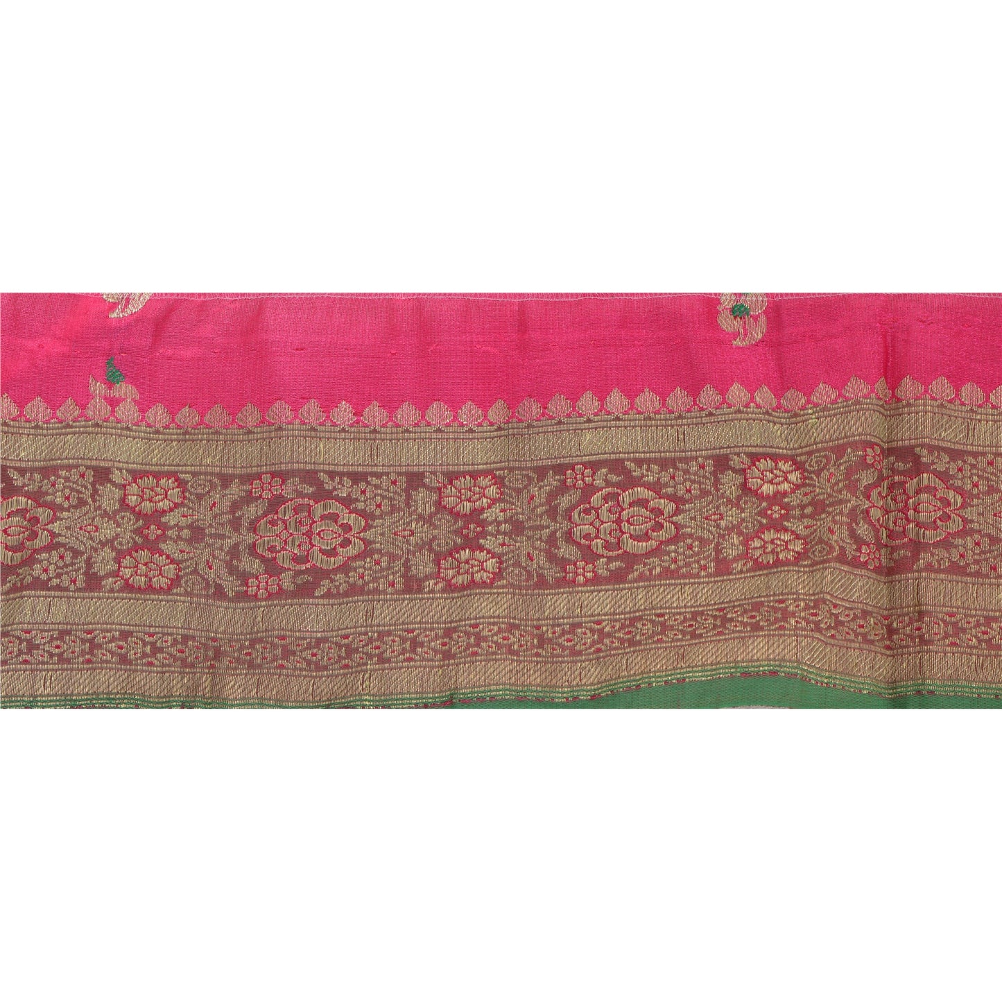 Sanskriti Vintage Sari Border Woven Brocade 1 Yd Trim Craft Sewing 4"W Lace