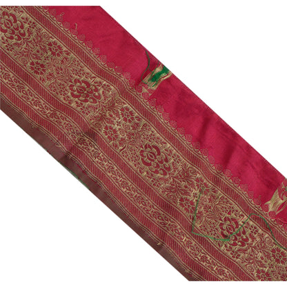 Sanskriti Vintage Sari Border Woven Brocade 1 Yd Trim Craft Sewing 4"W Lace