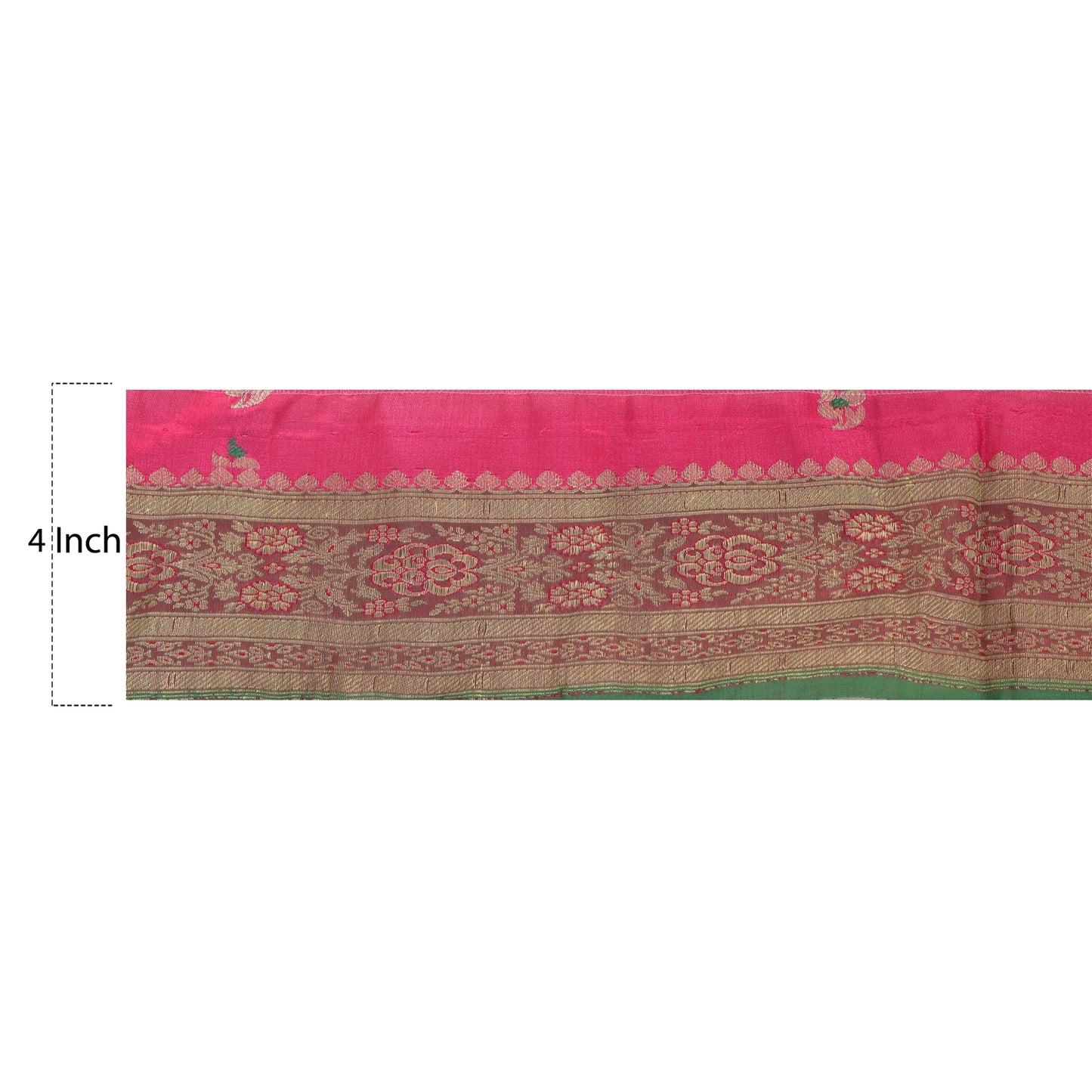Sanskriti Vintage Sari Border Woven Brocade 1 Yd Trim Craft Sewing 4"W Lace